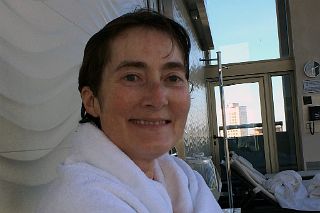 09 Charlotte Ryan Relaxing After Using The Rooftop Swimming Pool and Hot Tub At Alvear Art Hotel Buenos Aires.jpg